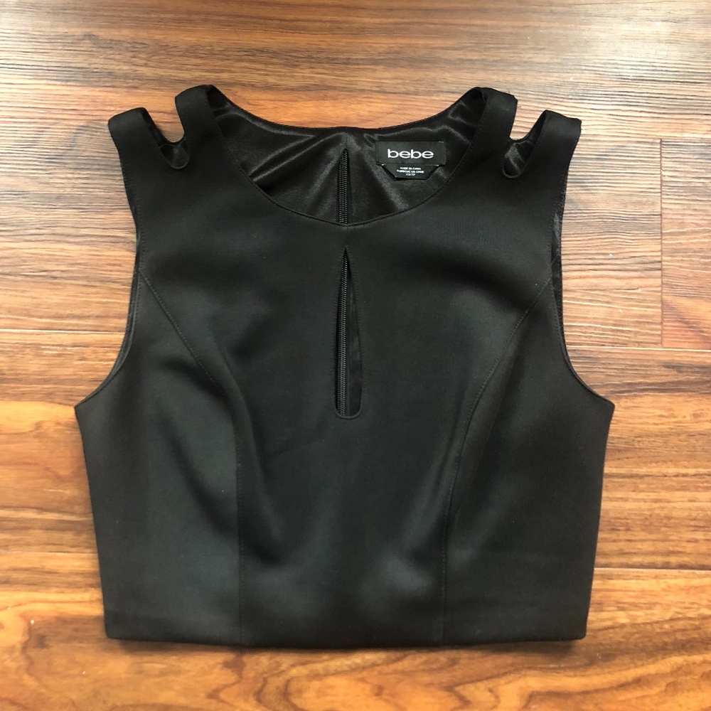 Bebe Black Crop-Top